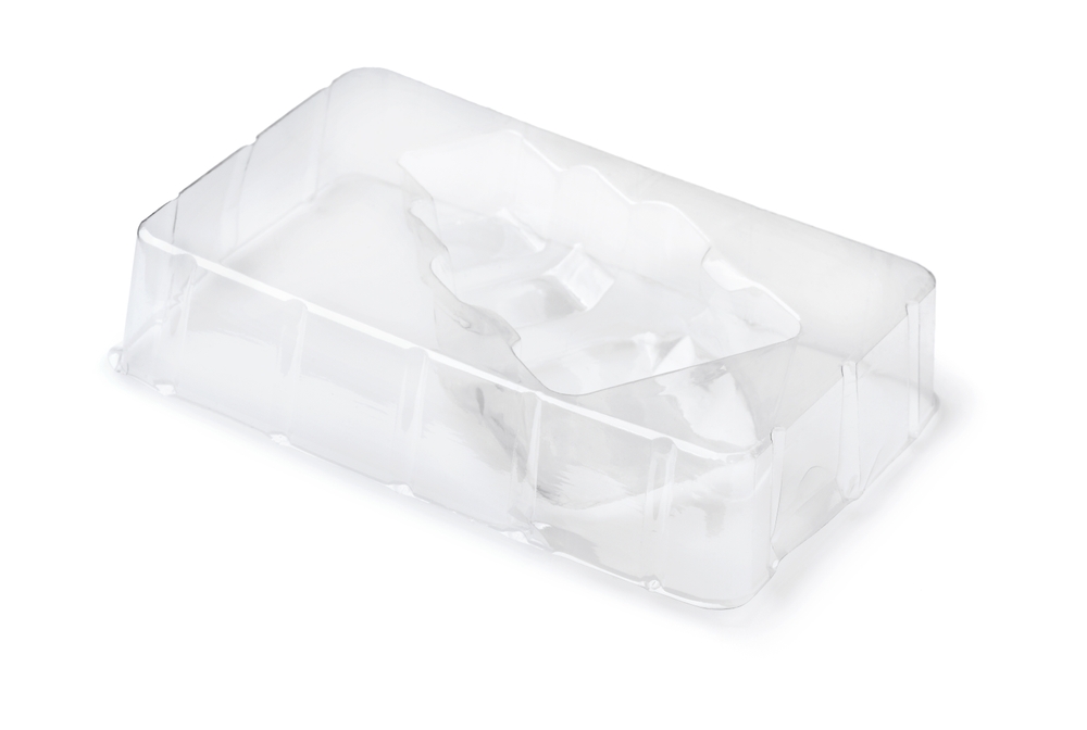 Thermoformed packaging tray for electronics